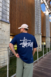 Sırt Baskılı Mavi Oversize Tshirt T1065