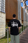 Sırt Baskılı Siyah Oversize Tshirt T1067