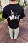 Sırt Baskılı Siyah Oversize Tshirt T1067