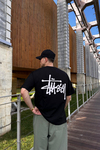 Sırt Baskılı Siyah Oversize Tshirt T1067