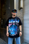 Siyah Baskılı Oversize Tshirt T511