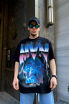 Siyah Baskılı Oversize Tshirt T511