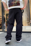 Siyah İnce Keten Pantolon P623