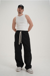 Siyah İnce Kumaş Baggy Pantolon CT01 6267-2