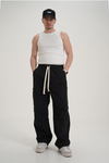 Siyah İnce Kumaş Baggy Pantolon CT01 6267-2