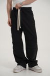 Siyah İnce Kumaş Baggy Pantolon CT01 6267-2
