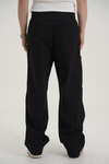 Siyah İnce Kumaş Baggy Pantolon CT01 6267-2
