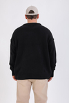 Siyah Oversize Basic Kazak KZK144