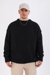 Siyah Oversize Basic Kazak KZK144