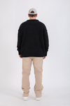 Siyah Oversize Basic Kazak KZK144