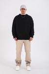 Siyah Oversize Basic Kazak KZK144