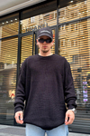 Siyah Oversize Kazak SW963