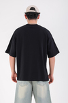 Siyah Patch Detay Oversize Reimagine Tshirt