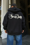 Siyah SJ Oversize Zipper Sweatshirt SW875
