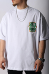 Skateboard Beyaz Oversize Tshirt T1007