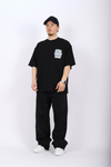 Skateboard Siyah Oversize Tshirt T1008