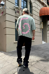 Smile Baskılı Açık Yeşil Oversize Tshirt T779