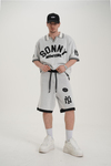 Sonny Desenli Triko Kumaş Siyah Oversize Tshirt