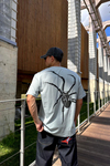 Spider Baskılı Açık Yeşil Oversize Tshirt T1166