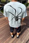 Spider Baskılı Açık Yeşil Oversize Tshirt T1166