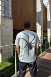 Spider Baskılı Açık Yeşil Oversize Tshirt T1166