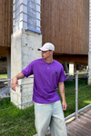 Spider Baskılı Mor Oversize Tshirt T1169