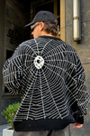 Spider Desen Oversize Siyah Kazak SW987