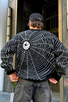 Spider Desen Oversize Siyah Kazak SW987