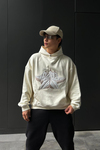 Star Fav Krem Oversize Sweatshirt SW1044