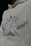 Star Fav Krem Oversize Sweatshirt SW1044