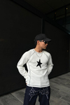 Star Patch Detay Krem Fit Sweatshirt SW1003