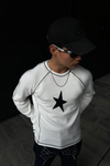 Star Patch Detay Krem Fit Sweatshirt SW1003
