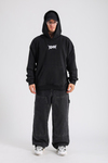 Star Patch Detay Siyah Oversize Sweatshirt SW1148