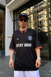 Stay High Jarse Kumaş Oversize Tshirt T635