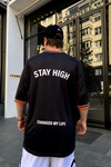 Stay High Jarse Kumaş Oversize Tshirt T635