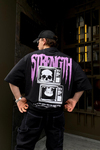 Strength Baskılı Oversize Tshirt T559