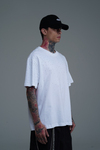 Taş Baskılı Beyaz Oversize Tshirt CT01 25CY087
