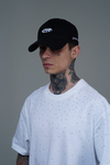 Taş Baskılı Beyaz Oversize Tshirt CT01 25CY087