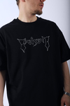 Taş Baskılı Poison Siyah Oversize Tshirt T960