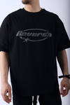 Taş Baskılı Reverse Siyah Oversize Tshirt T955