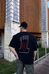 Taş Baskılı Siyah Oversize Tshirt T1055