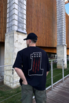 Taş Baskılı Siyah Oversize Tshirt T1055
