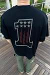 Taş Baskılı Siyah Oversize Tshirt T1055
