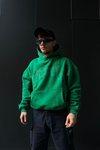 Taş Baskılı Yeşil Fav Oversize Sweatshirt SW1061