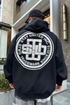 Trademark Baskılı Siyah Oversize Sweatshirt SW940