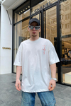 Traviss CJack  Baskılı Beyaz Oversize Tshirt T587