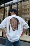 Traviss CJack  Baskılı Beyaz Oversize Tshirt T587