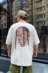 Traviss CJack  Baskılı Krem Oversize Tshirt T590