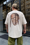 Traviss CJack  Baskılı Krem Oversize Tshirt T590