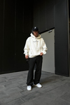 Trust Nobody Baskılı Beyaz Oversize Hoodie SW1097